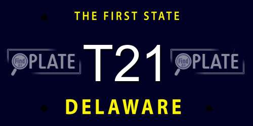 T21 Delaware License Plate