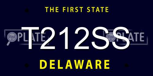 T212SS Delaware License Plate