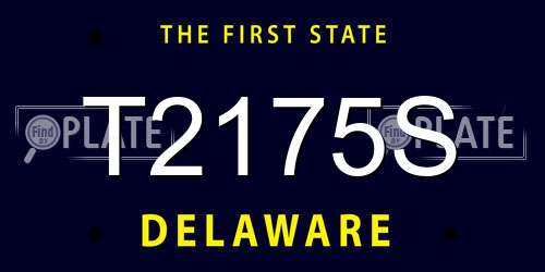 T2175S Delaware License Plate