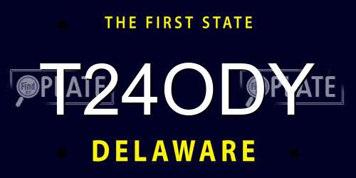 T24ODY Delaware License Plate