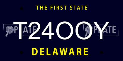 T24OOY Delaware License Plate