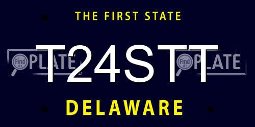 T24STT Delaware License Plate