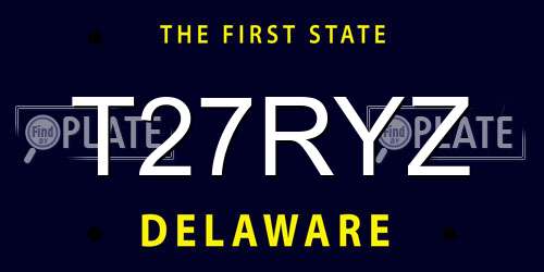 T27RYZ Delaware License Plate