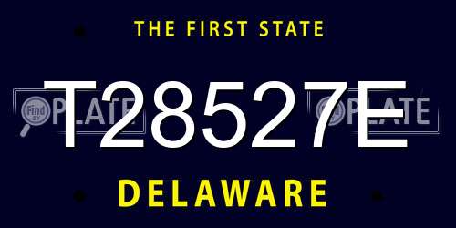 T28527E Delaware License Plate