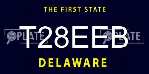 T28EEB Delaware License Plate