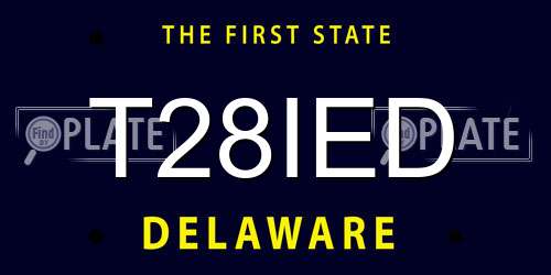 T28IED Delaware License Plate