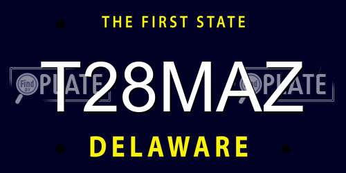 T28MAZ Delaware License Plate