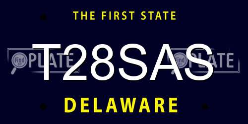 T28SAS Delaware License Plate