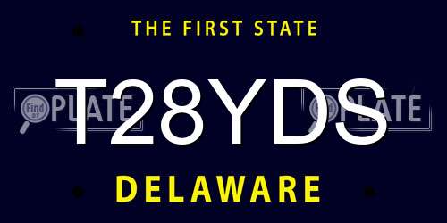 T28YDS Delaware License Plate