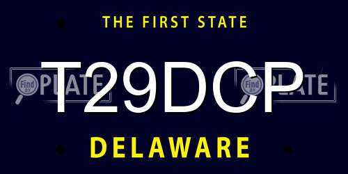 T29DCP Delaware License Plate