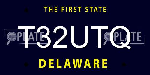 T32UTQ Delaware License Plate