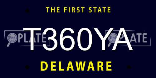 T360YA Delaware License Plate