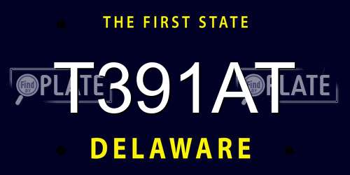 T391AT Delaware License Plate