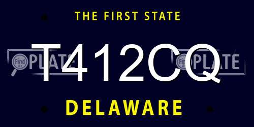 T412CQ Delaware License Plate