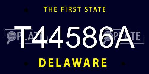 T44586A Delaware License Plate
