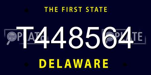 T448564 Delaware License Plate