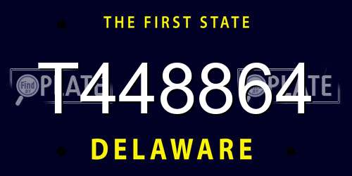 T448864 Delaware License Plate