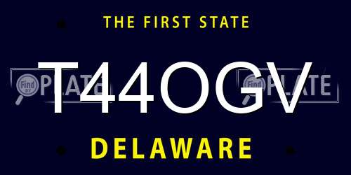 T44OGV Delaware License Plate