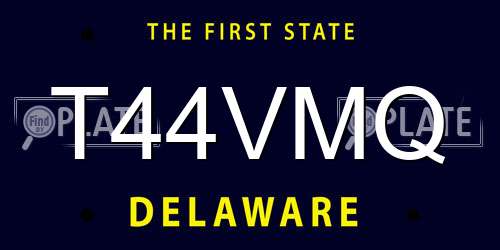 T44VMQ Delaware License Plate