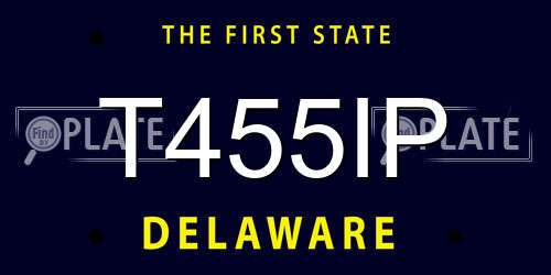T455IP Delaware License Plate