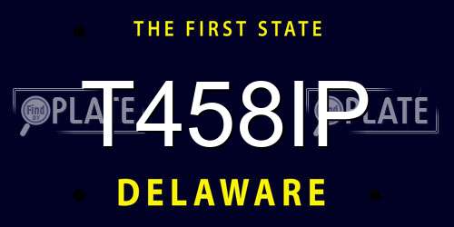 T458IP Delaware License Plate