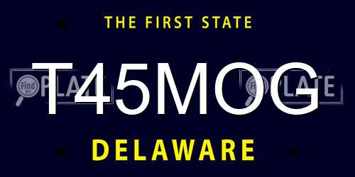 T45MOG Delaware License Plate