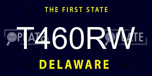 T460RW Delaware License Plate