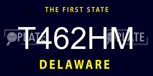 T462HM Delaware License Plate