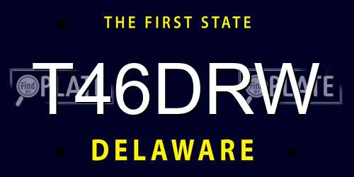 T46DRW Delaware License Plate