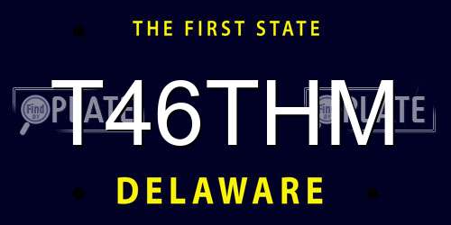 T46THM Delaware License Plate