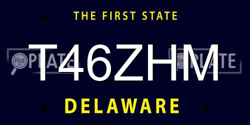 T46ZHM Delaware License Plate