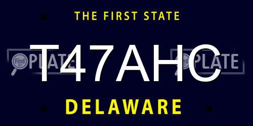 T47AHC Delaware License Plate
