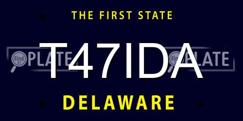 T47IDA Delaware License Plate