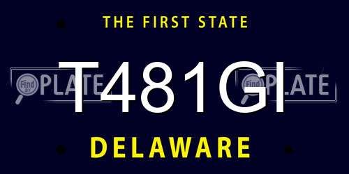 T481GI Delaware License Plate