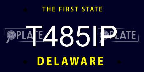 T485IP Delaware License Plate