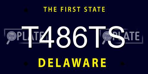 T486TS Delaware License Plate