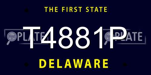 T4881P Delaware License Plate