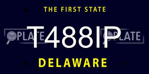 T488IP Delaware License Plate