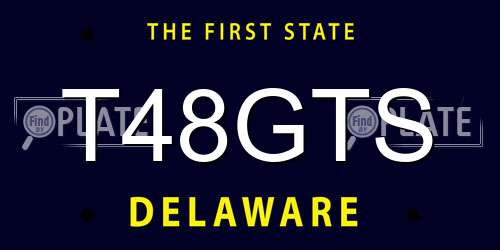 T48GTS Delaware License Plate