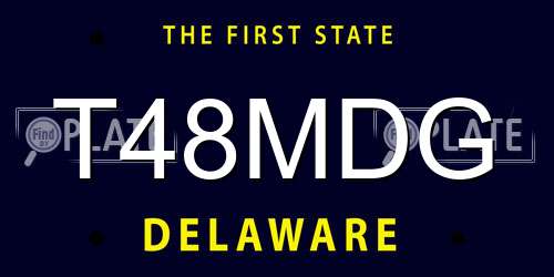 T48MDG Delaware License Plate