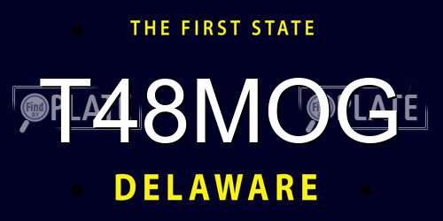 T48MOG Delaware License Plate