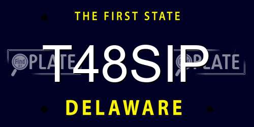 T48SIP Delaware License Plate