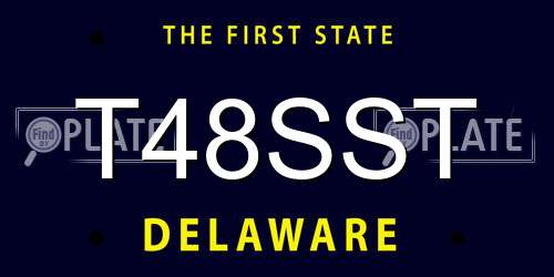 T48SST Delaware License Plate