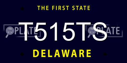 T515TS Delaware License Plate