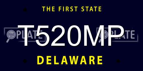 T520MP Delaware License Plate
