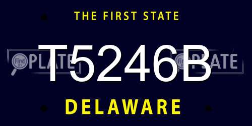 T5246B Delaware License Plate