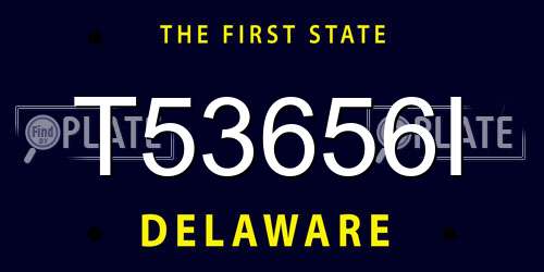 T53656I Delaware License Plate