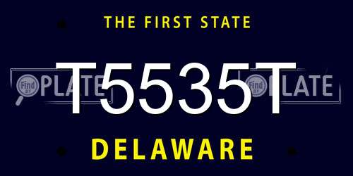 T5535T Delaware License Plate