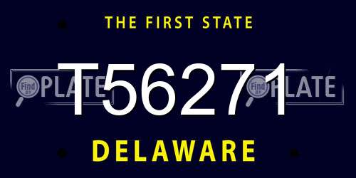 T56271 Delaware License Plate