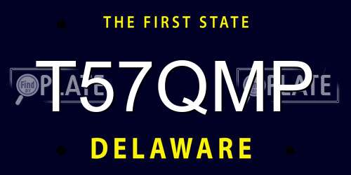 T57QMP Delaware License Plate